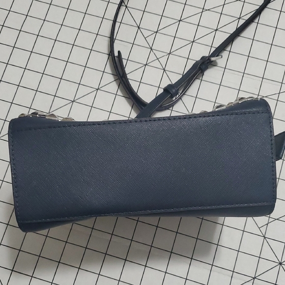 Michael Kors Dark Blue Crossbody Bag with Silver Accents - Picture 6 of 14